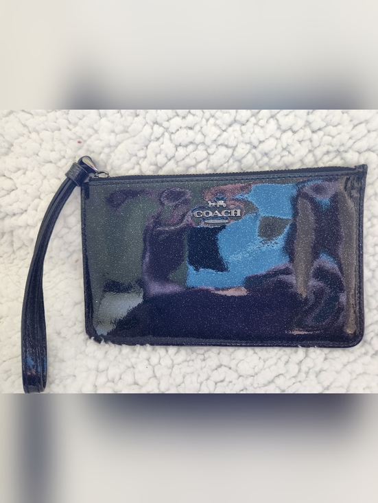 Coach Handbags - Coach Iridescent Patent Leather Wristlet - Blue